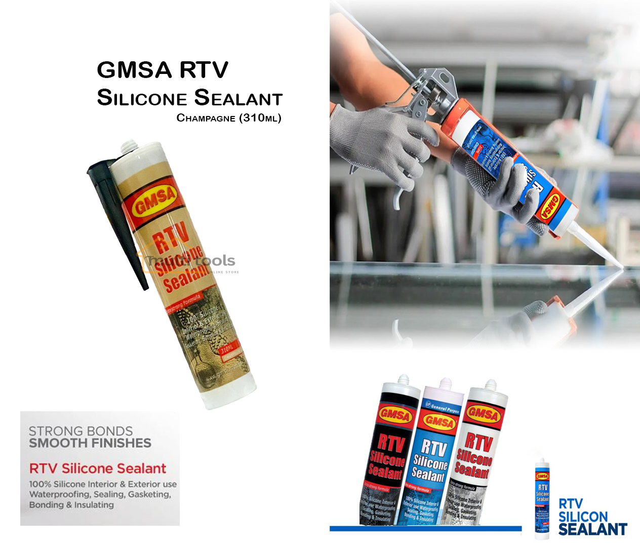 Gmsa Rtv Silicone Sealant (Champagne)